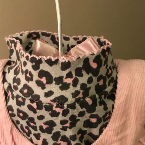 WONDERKIDS Pink Corduroy Kitty Jumper with Matching Cheetah Print Shirt … - Picture 9 of 14